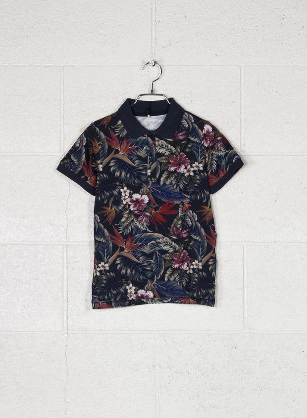 POLO STAMPA FLOWER RAGAZZO, , large