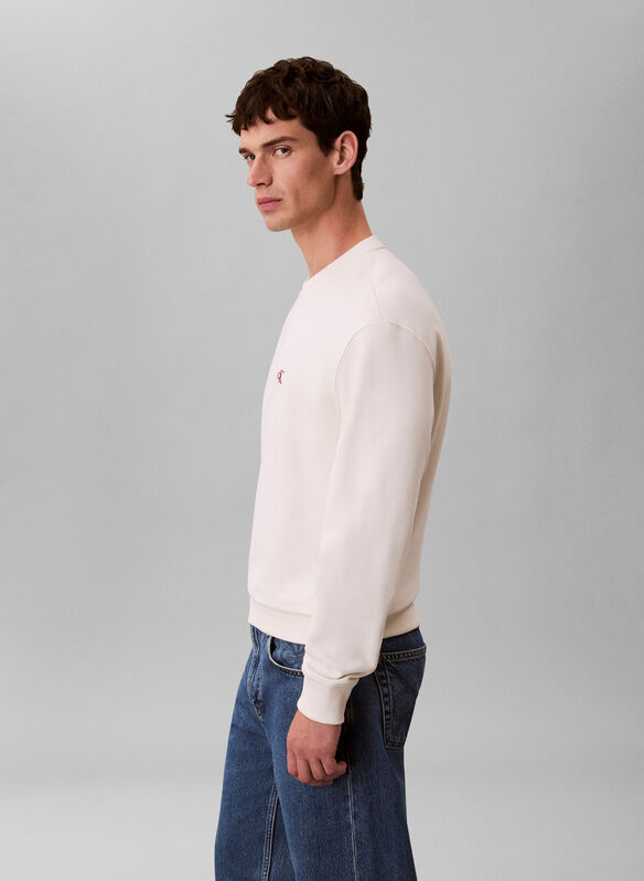 FELPA CON MONOGRAMMA, YAS LATTE, medium