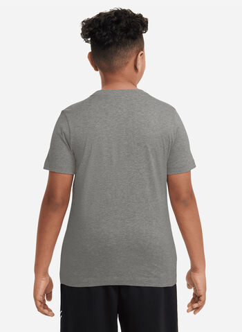 T-SHIRT GIROCOLLO CON STAMPA RAGAZZO, 063 DARK GREY, small
