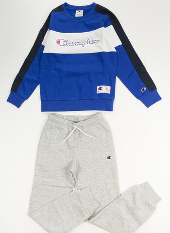 TUTA COLOR BLOCK RAGAZZO, BS008 AZZGREY, small