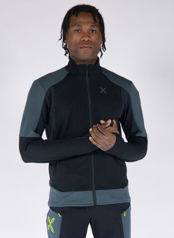 PILE FULL ZIP STRETCH OUTDOOR, 9093 BLKGREY, small