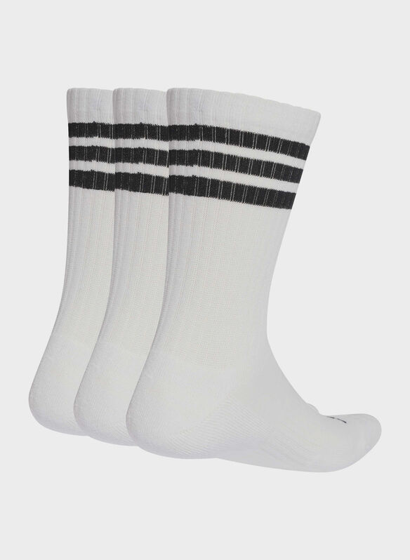 CALZA CUSHIONED SPORTSWEAR 3-STRIPES 3 PAIA, WHT, medium