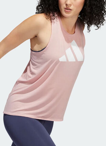 CANOTTA 3-STRIPES LOGO, PINK, small