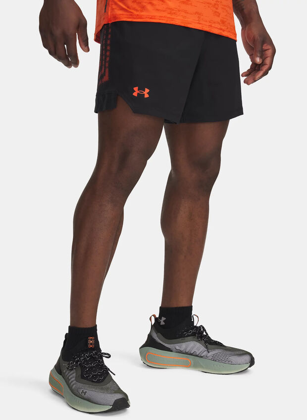 SHORTS UA VANISH WOVEN 6, 0002 BLKORANGE, large