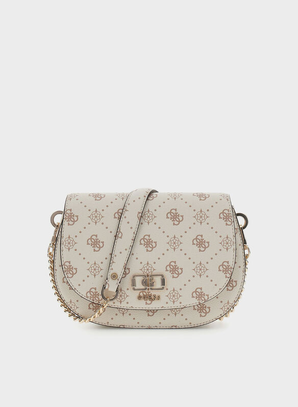 BORSA A TRACOLLA EMELIE, VNO VANIGLIA, medium