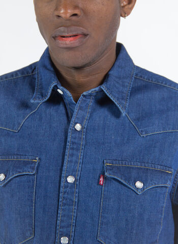 CAMICIA JEANS WESTERN BARSTOW, , small