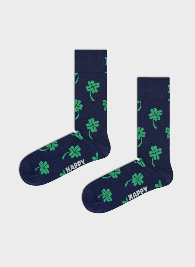 CALZA BIG LUCK QUADRIFOGLIO, NAVY, large