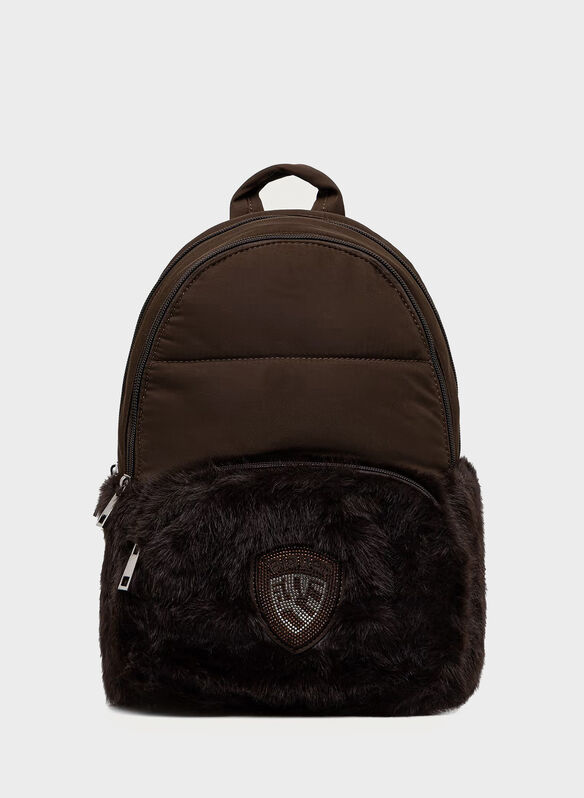 ZAINETTO WAVE ECOPELLICCIA, DKB BROWN, medium
