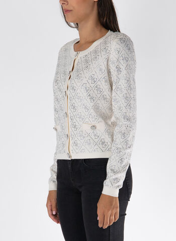 CARDIGAN CON LOGO STRASS, , small