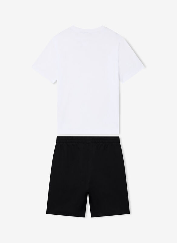 COMPLETINO T-SHIRT+SHORT VISIBILITY, M0003 WHTBLK, medium