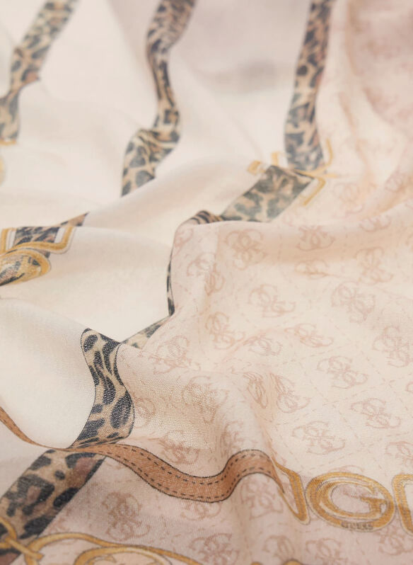 FOULARD VISCOSA LUREX, LTA BEIGE, medium