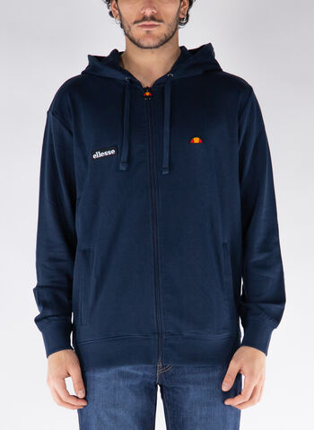 FELPA FULL ZIP CON LOGO, 858 NVY, small