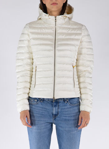 PIUMINO AGHATA CON CAPPUCCIO, 1238XP SNOW WHT, small