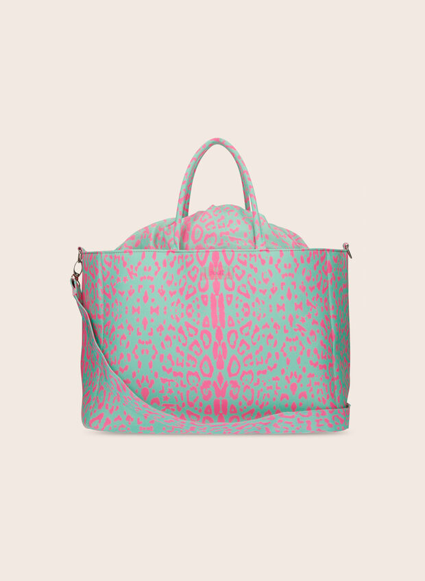 BORSA MARE SPOTTED, TURCHESEFUXIA, large