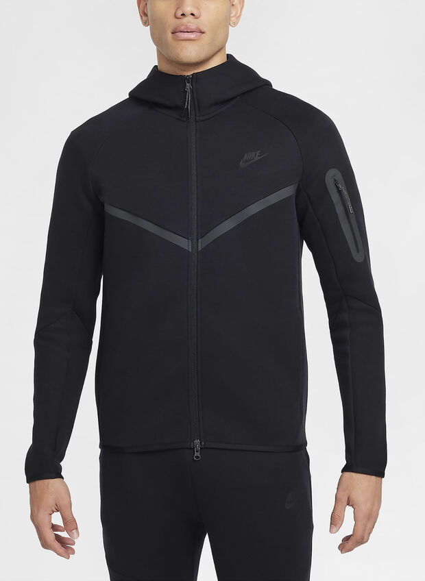 FELPA FULL ZIP NIKE TECH, 010 BLK, large