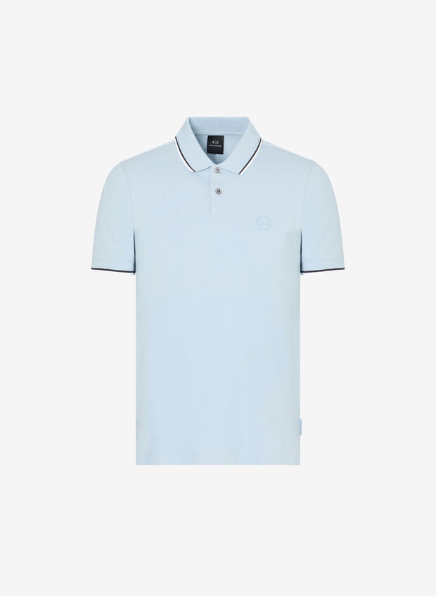 POLO PIQUET, U9287 CELESTE, large