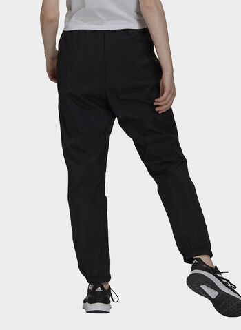 PANTALONE BRAND LOVE REPEAT LOGO HIGH-WAIST WOVEN, BLK, small