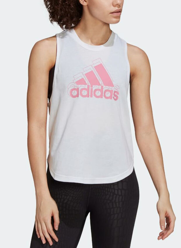 CANOTTA AEROREADY MADE FOR TRAINING LOGO GRAPHIC RACERBACK, WHTPINK, large