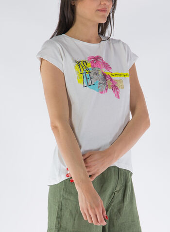 T-SHIRT STAMPA BEAUTY, 107WHT, small