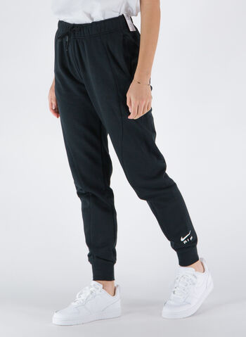 PANTALONE JOGGER IN FLEECE A VITA MEDIA, 010 BLK, small
