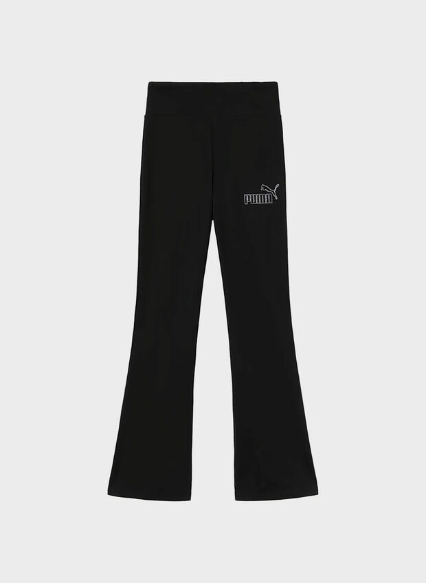 PANTALONE RHINESTONE LOGO CON STRASS, 01 BLK, large