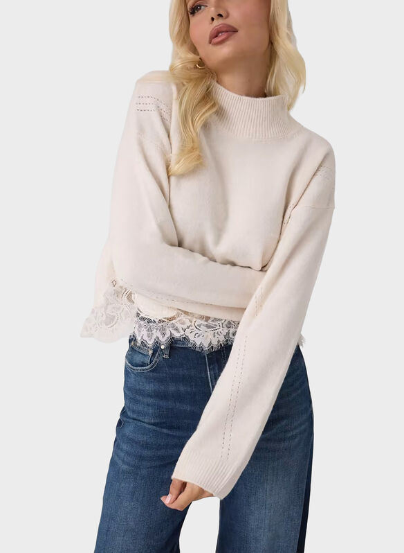 MAGLIONE HAYDEN PIZZO, G9L9 CREMA, medium