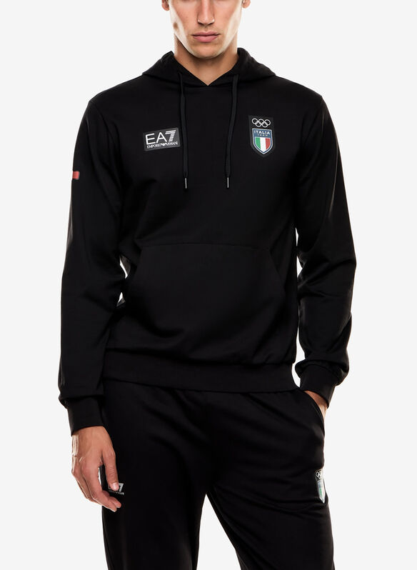 FELPA ITALIA TEAM HOODIE, UC001 BLK, medium