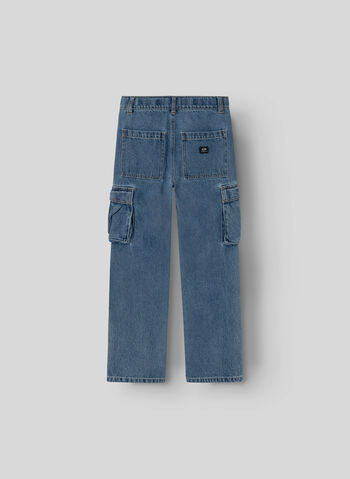 JEANS RYAN CARGO RAGAZZO, MEDIUM BLUE DENIM, small