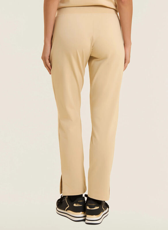 PANTALONE SPORTIVI CON SPACCHI LATERALI SUL FONDO, Z99 BEIGE, medium