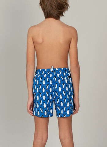 BOXER BEACH FANTASIA PINGUINO RAGAZZO, AZZURRO^, small