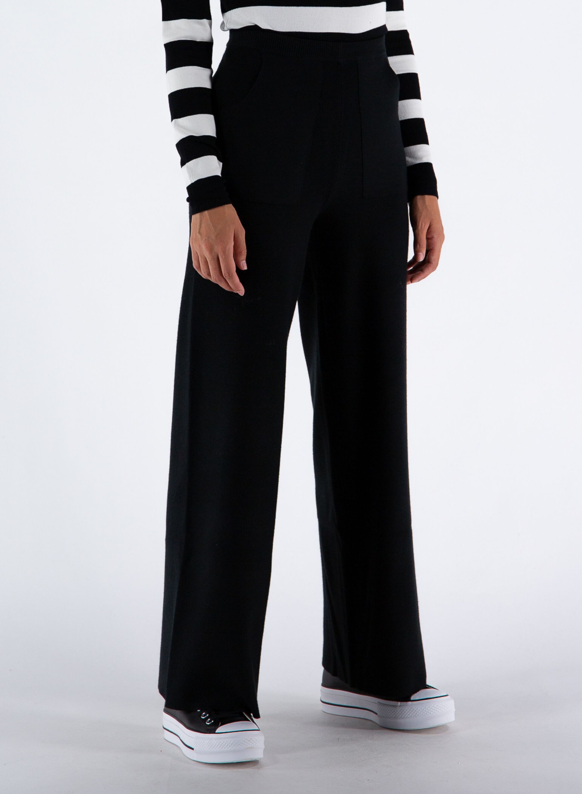 MOLLY BRACKEN PANTAPALAZZO VISCOSA Nero Donna | Sport85