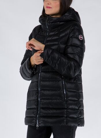 PIUMINO A TRAPEZIO CON CAPPUCCIO, 99BLK, small