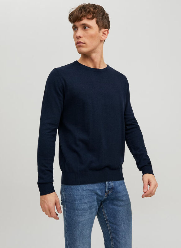 MAGLIONE EMIL GIROCOLLO NOOS, NAVY BLAZER NAVY BLAZER, medium