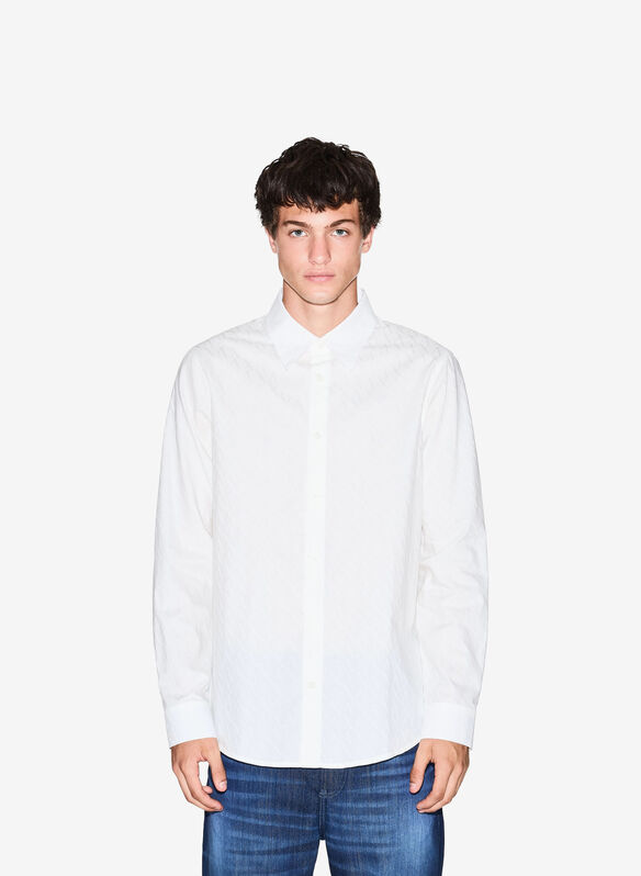 CAMICIA ESS PRINT LETTERING, U0009 WHT, medium