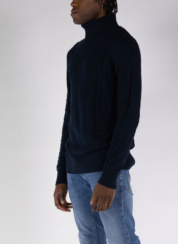 MAGLIONE COLLO ALTO GRID, NAVY BLAZER, small