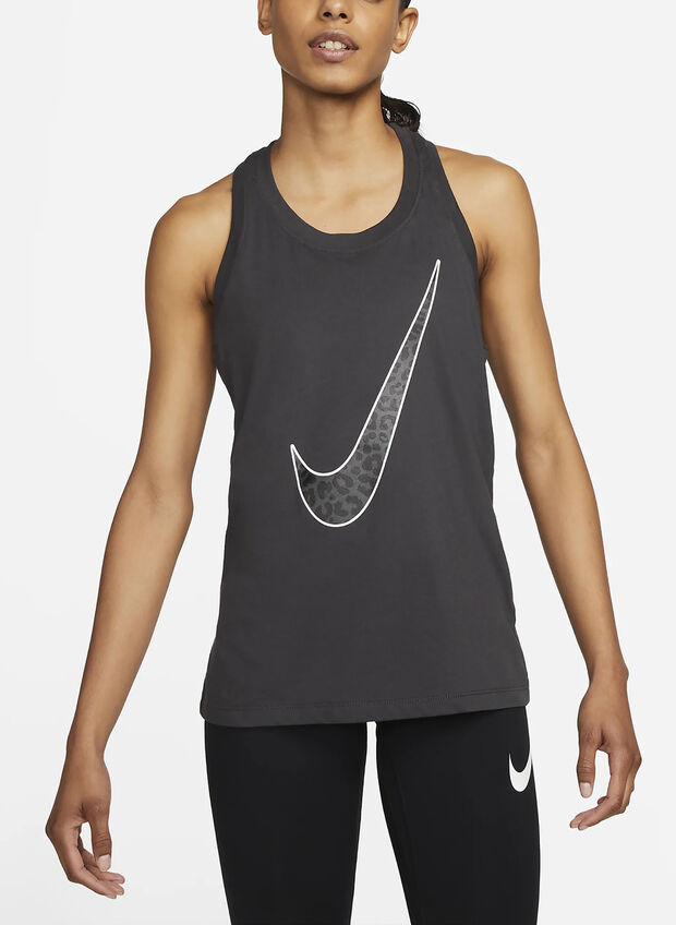 CANOTTA TRAINING CON LOGO ANIMALIER, 070 SMOKE GREY, large