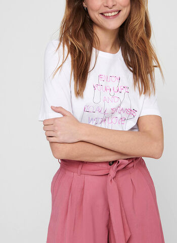 T-SHIRT CHLOE STAMPA, CLOUD DANCER, small