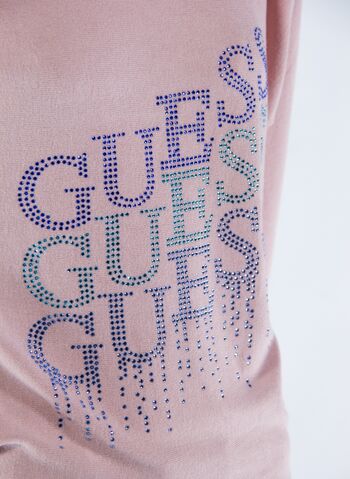 MAGLIONE LOGO STRASS, G6J9 ROSE, small