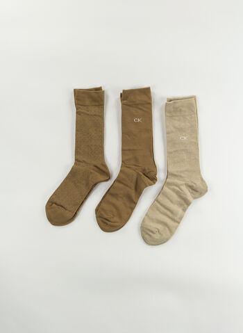 CALZA CK LOGO 3 PAIA, 003 CARAMEL COMBO, small