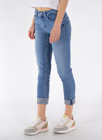 JEANS SKINNY BOTTOM UP CON RISVOLTO, 78691 STONE, small
