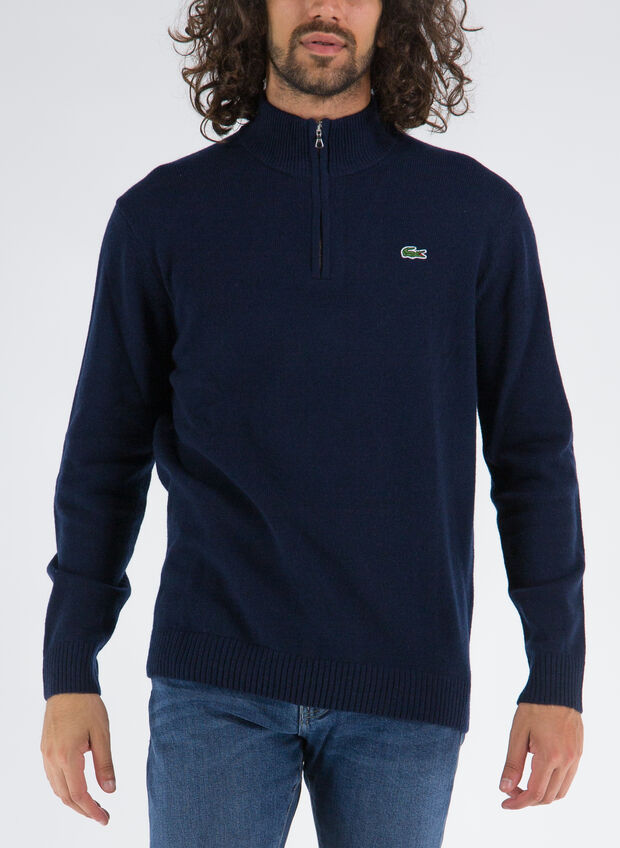 MAGLIONE 1/2 ZIP, 166 NVY, large