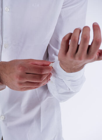 CAMICIA POPELINE STRETCH, 1100 WHT, small