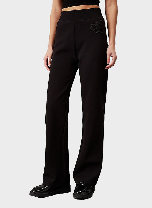 PANTALONE INTERLOCK CON LOGO, BEH BLK, large