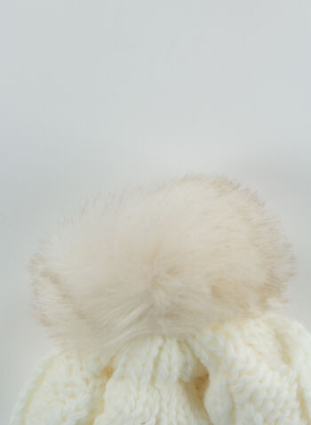 CAPPELLO TRECCIA PON PON RAGAZZA, ECRU, small