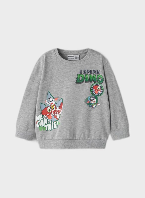 FELPA PAW PATROL BAMBINO, GREY MELANGE, medium