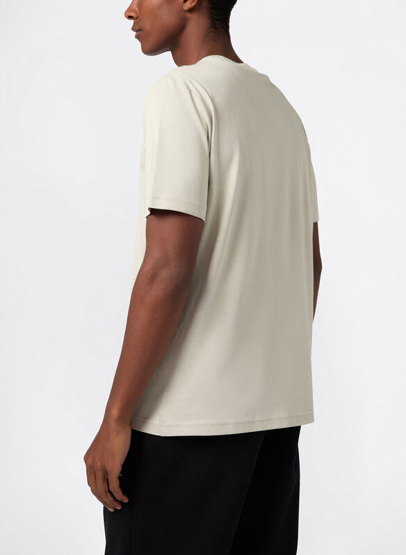 T-SHIRT CON LOGO RICAMATO PICCOLO ICONS, YS152 CREMA, medium