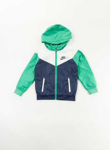 GIACCA WINDRUNNER CON CAPPUCCIO BAMBINO, E5D STADIUM GREEN, small
