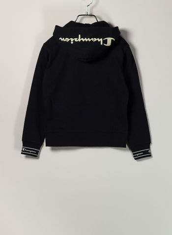 FELPA FULL ZIP LOGO AMERICAN RAGAZZA, KK001BLK, small