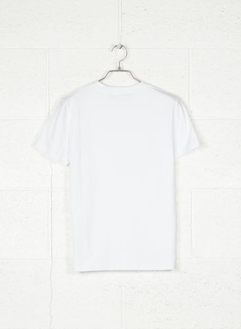 T-SHIRT STAMPA LOGO RETTANGOLO, BIANCO, small