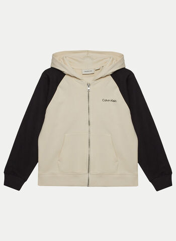 FELPA FULL ZIP COLORBLOCK RAGAZZO, CKS PANNABLK, small